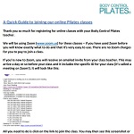 Guide to joining an online Pilates class